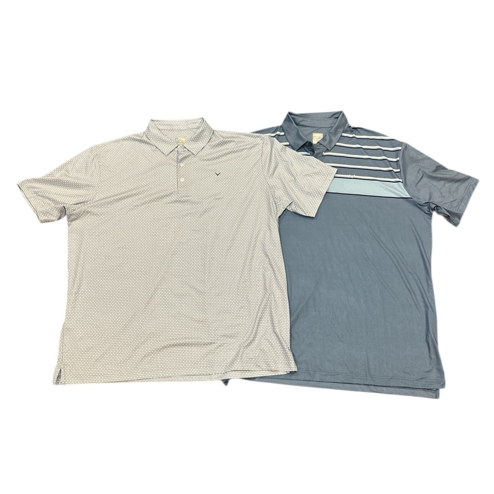 Set of 2 Callaway Men’s Size XXL Short Sleeve Polo Shirts EUC - Picture 1 of 8